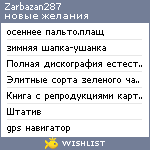 My Wishlist - zarbazan287