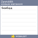 My Wishlist - zaretskikh