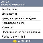 My Wishlist - zarian