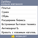 My Wishlist - zarkhina