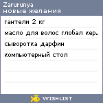 My Wishlist - zarurunya