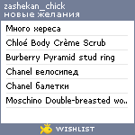 My Wishlist - zashekan_chick