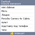 My Wishlist - zaurbyak