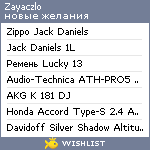 My Wishlist - zayaczlo