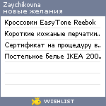 My Wishlist - zaychikovna