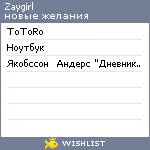 My Wishlist - zaygirl