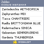 My Wishlist - zeldeo