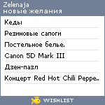 My Wishlist - zelenaja