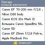 My Wishlist - zenraga