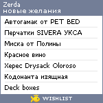 My Wishlist - zerda