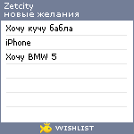 My Wishlist - zetcity