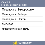 My Wishlist - zevsis