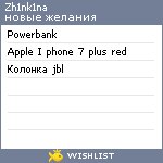 My Wishlist - zh1nk1na