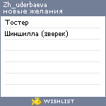 My Wishlist - zh_uderbaeva