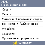 My Wishlist - zhch