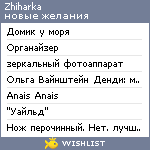 My Wishlist - zhiharka