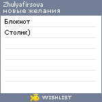 My Wishlist - zhulyafirsova