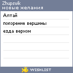 My Wishlist - zhupsvik