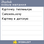My Wishlist - zhychok