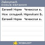 My Wishlist - zielonymech