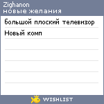 My Wishlist - zighanon