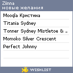 My Wishlist - ziinna