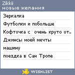 My Wishlist - zikkii
