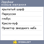 My Wishlist - zippybear