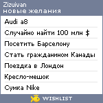 My Wishlist - zizuivan