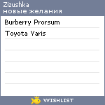 My Wishlist - zizushka