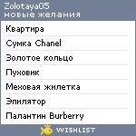 My Wishlist - zolotaya05