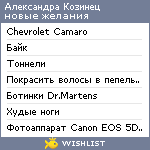 My Wishlist - zonariana