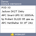 My Wishlist - zorrow