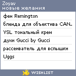 My Wishlist - zoyav