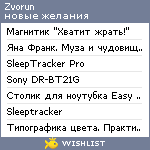 My Wishlist - zvorun