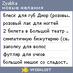 My Wishlist - zyabka