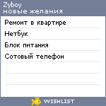 My Wishlist - zyboy